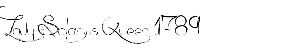 Lady Solarus Queen 1789 font preview